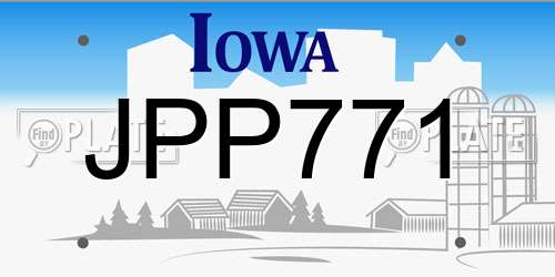 JPP771 Iowa License Plate