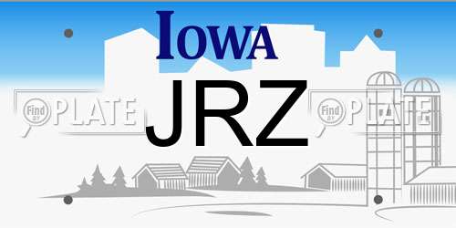 JRZ Iowa License Plate