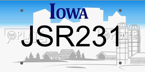 JSR231 Iowa License Plate