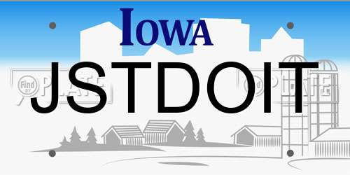 JSTDOIT Iowa License Plate