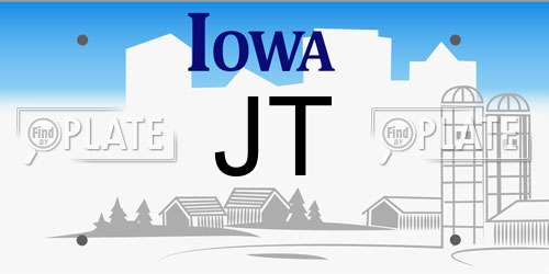 JT Iowa License Plate