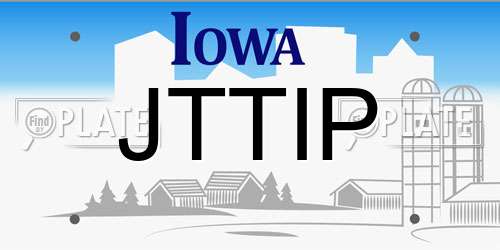 JTTIP Iowa License Plate
