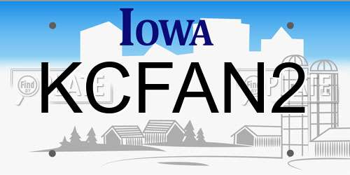 KCFAN2 Iowa License Plate