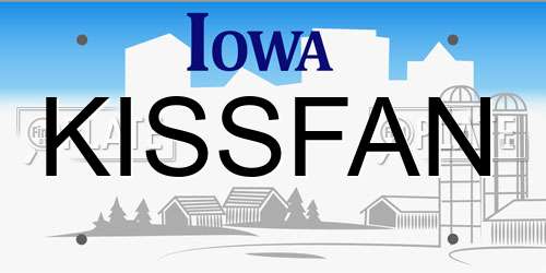 KISSFAN Iowa License Plate