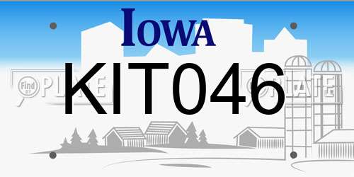 KIT046 Iowa License Plate