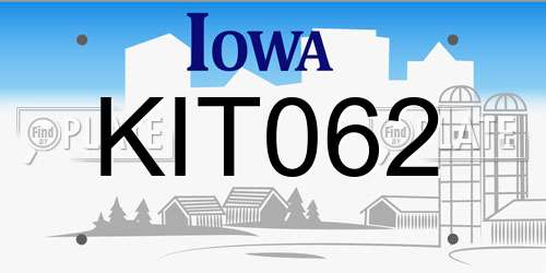 KIT062 Iowa License Plate