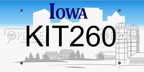KIT260 Iowa License Plate