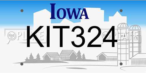 KIT324 Iowa License Plate