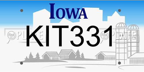 KIT331 Iowa License Plate