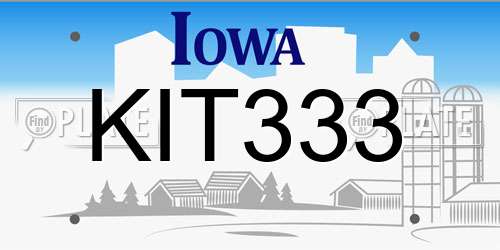 KIT333 Iowa License Plate