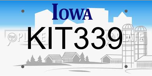 KIT339 Iowa License Plate