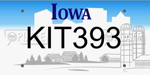 KIT393 Iowa License Plate