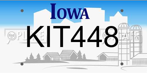 KIT448 Iowa License Plate