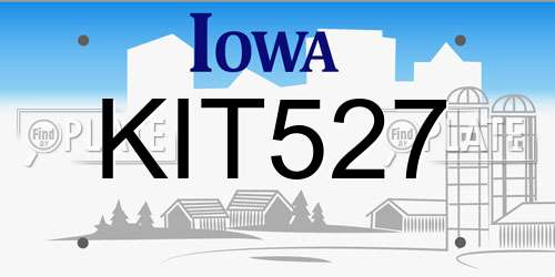 KIT527 Iowa License Plate
