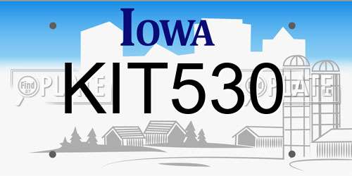 KIT530 Iowa License Plate