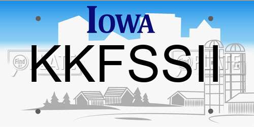 KKFSSII Iowa License Plate