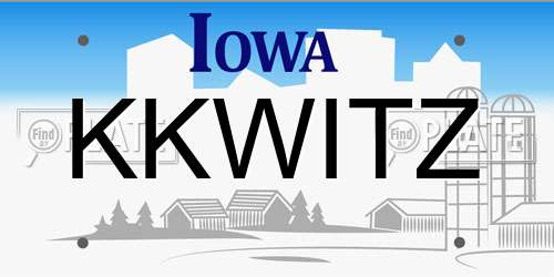 KKWITZ Iowa License Plate
