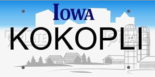 KOKOPLI Iowa License Plate
