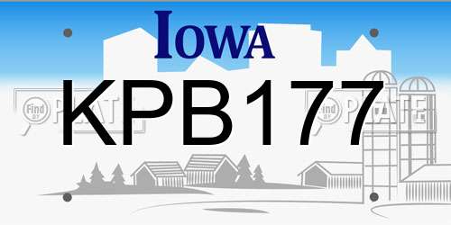 KPB177 Iowa License Plate