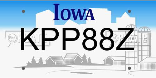 KPP88Z Iowa License Plate