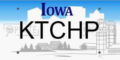KTCHP Iowa License Plate