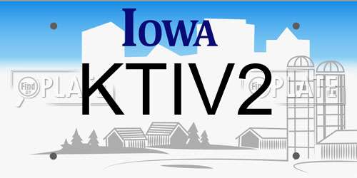 KTIV2 Iowa License Plate