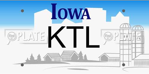 KTL Iowa License Plate