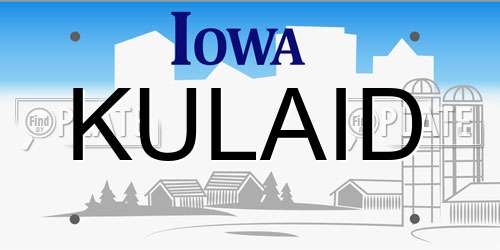 KULAID Iowa License Plate