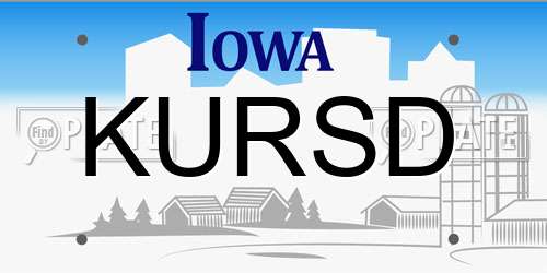 KURSD Iowa License Plate