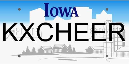 KXCHEER Iowa License Plate