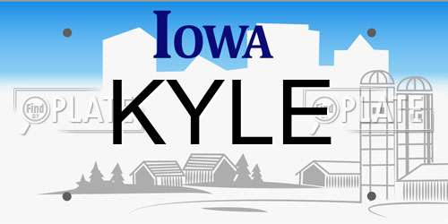KYLE Iowa License Plate