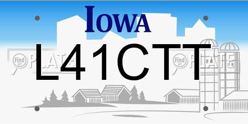 L41CTT Iowa License Plate