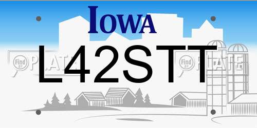 L42STT Iowa License Plate