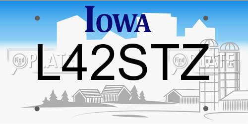 L42STZ Iowa License Plate