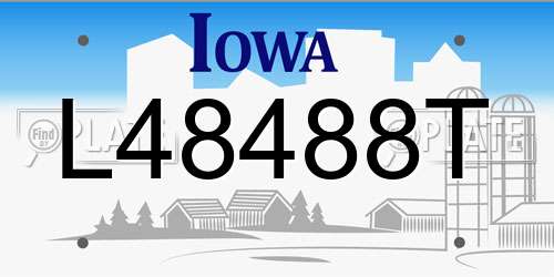 L48488T Iowa License Plate
