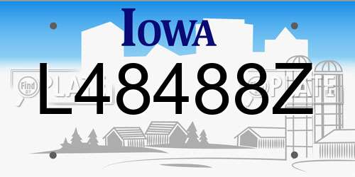 L48488Z Iowa License Plate