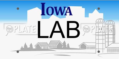 LAB Iowa License Plate