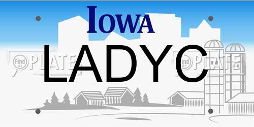LADYC Iowa License Plate
