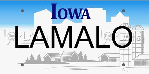 LAMALO Iowa License Plate