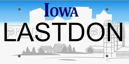 LASTDON Iowa License Plate