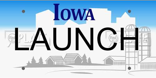 LAUNCH Iowa License Plate
