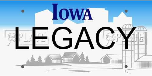 LEGACY Iowa License Plate