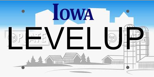 LEVELUP Iowa License Plate