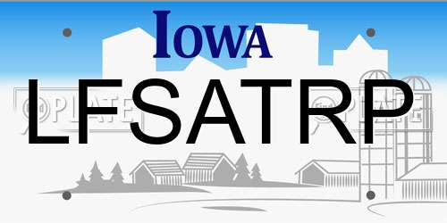 LFSATRP Iowa License Plate