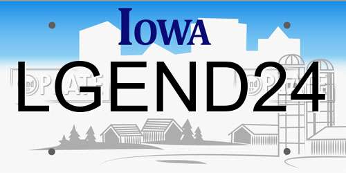 LGEND24 Iowa License Plate