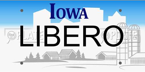 LIBERO Iowa License Plate