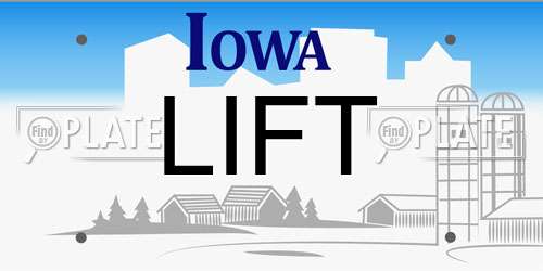 LIFT Iowa License Plate