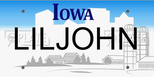 LILJOHN Iowa License Plate