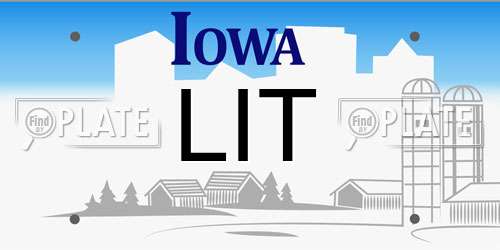 LIT Iowa License Plate