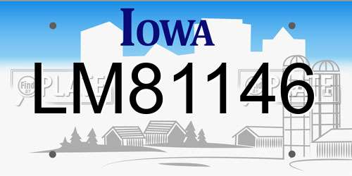 LM81146 Iowa License Plate